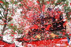 秋祭りの紙吹雪