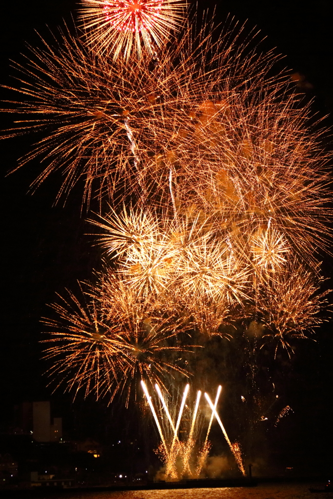 夏の終わりの打ち上げ花火