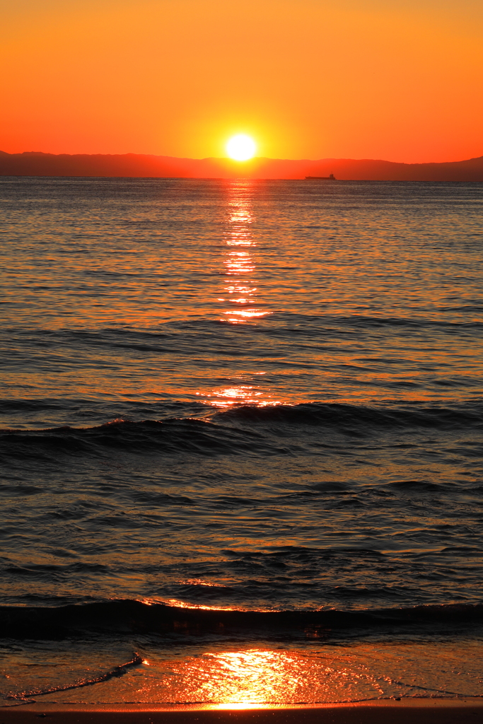 伊勢湾の夕日