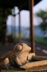 一番列車を待つ