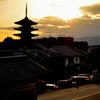 京の夕暮れ