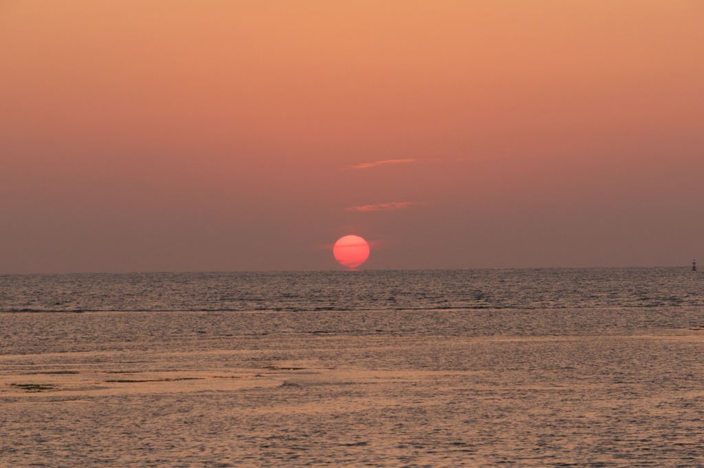 宜野湾トロピカルビーチの夕陽