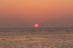 宜野湾トロピカルビーチの夕陽