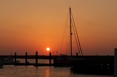 宜野湾マリーナの夕陽