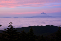 Die Morgenglut von Mt. Fuji 