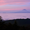 Die Morgenglut von Mt. Fuji 