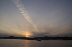 瀬戸内海の夕暮れ