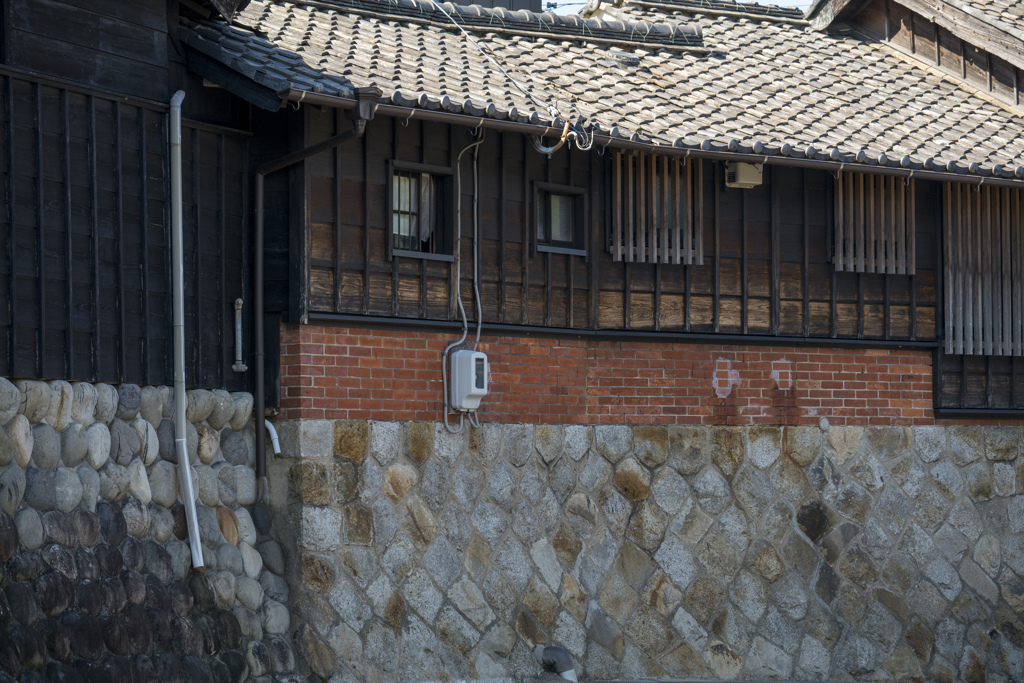 知多市岡田の古い街並み