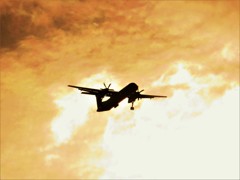 南の島で見た風景　飛行機