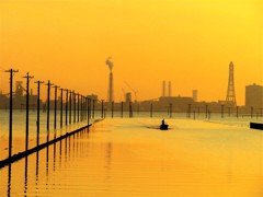 夕景　帰宅