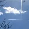 ２０１４年２月に見た風景（飛行機雲）