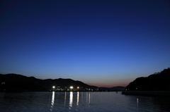 夕景－芦田川河口堰