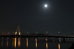 夕景－芦田川大橋