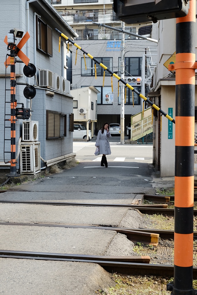 ローカル線の遮断機
