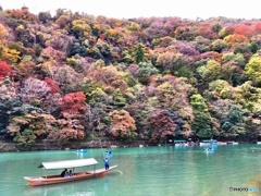 渡船の紅葉巡り