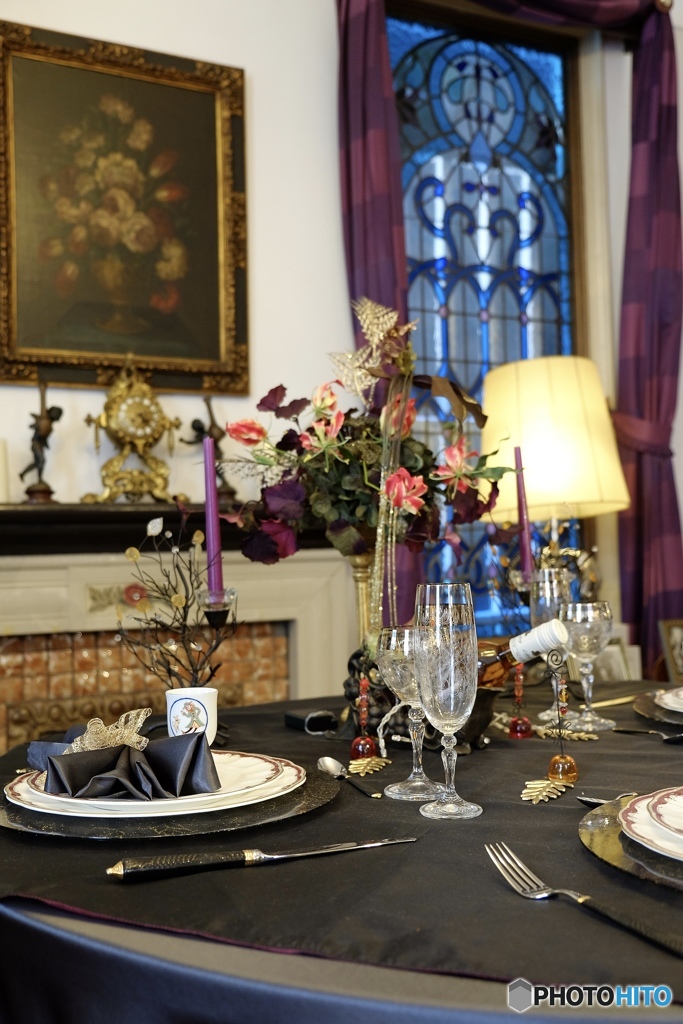 シャンパングラス＆マイセン