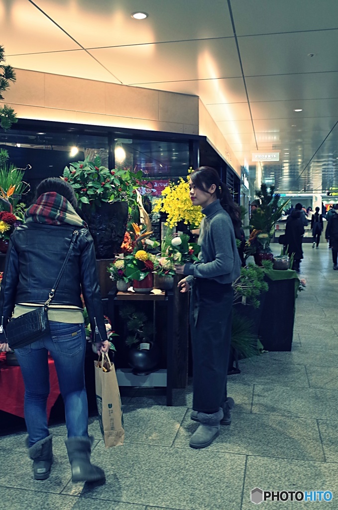 花屋さんの店先