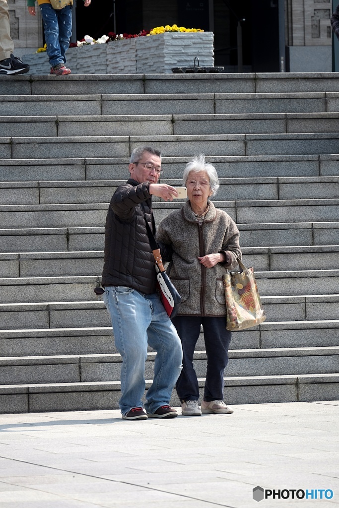 母と息子さんのツーショット。