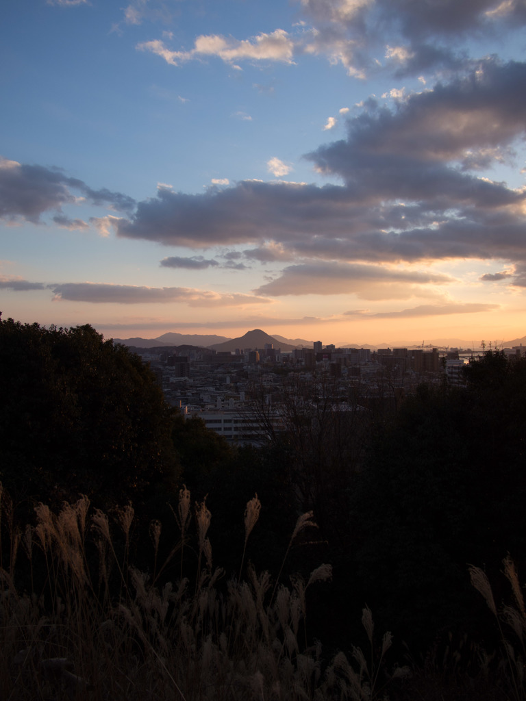 夕暮れ　安芸の小富士
