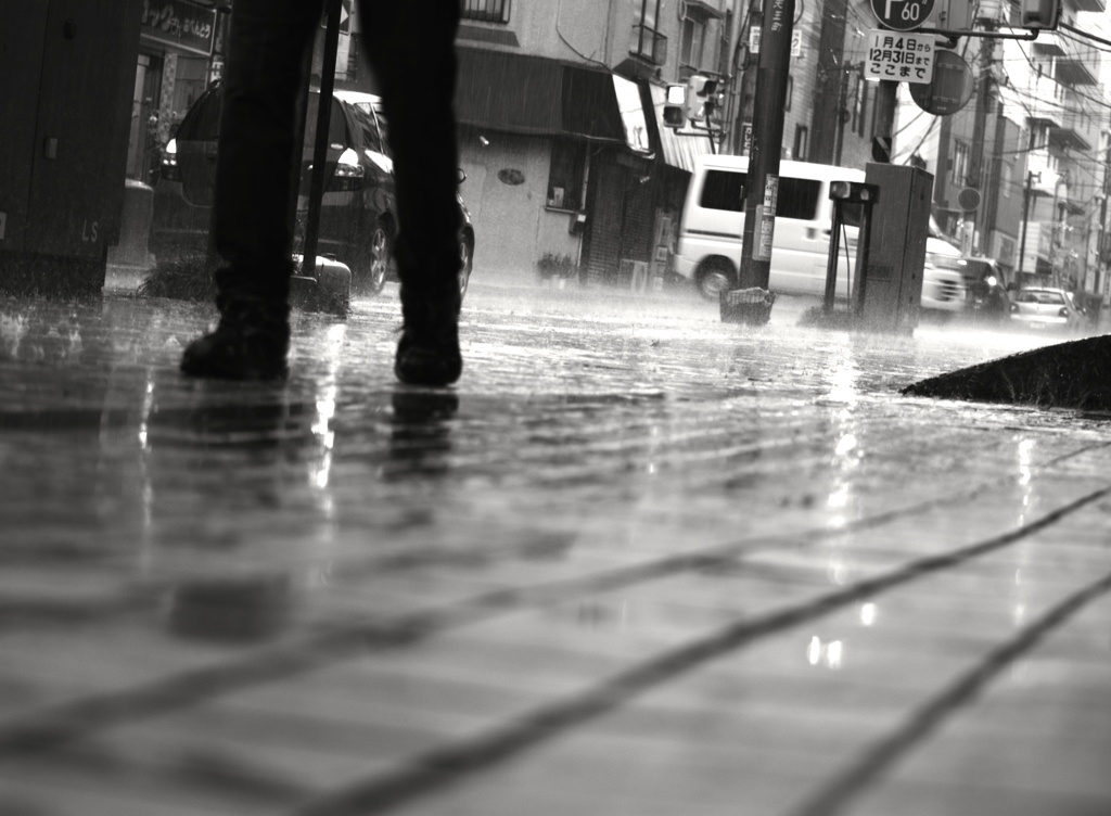 雨宿り撮影