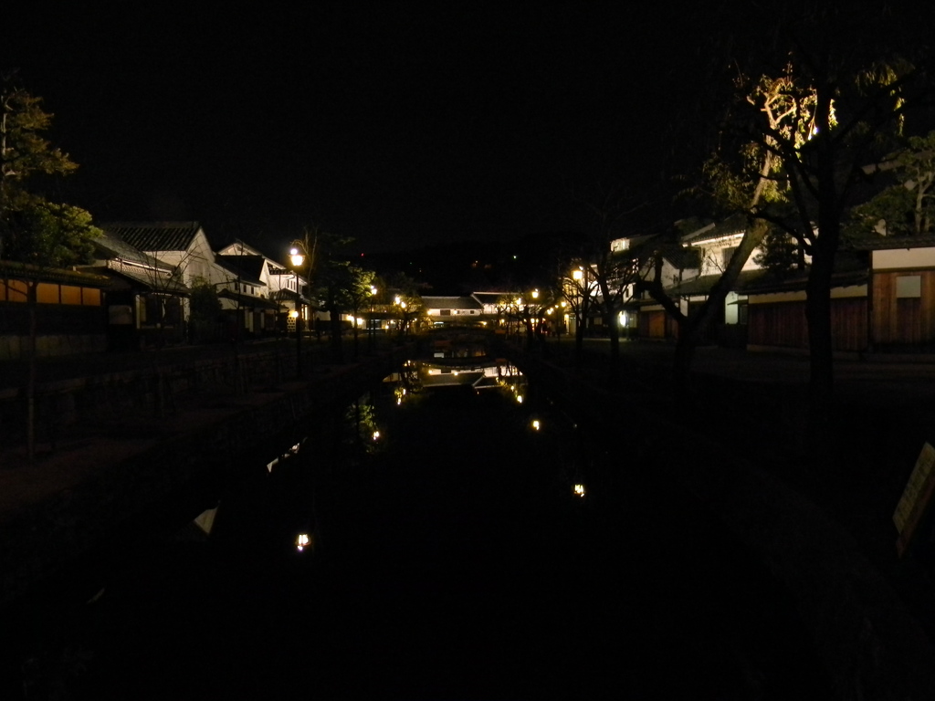 倉敷美観地区の夜景