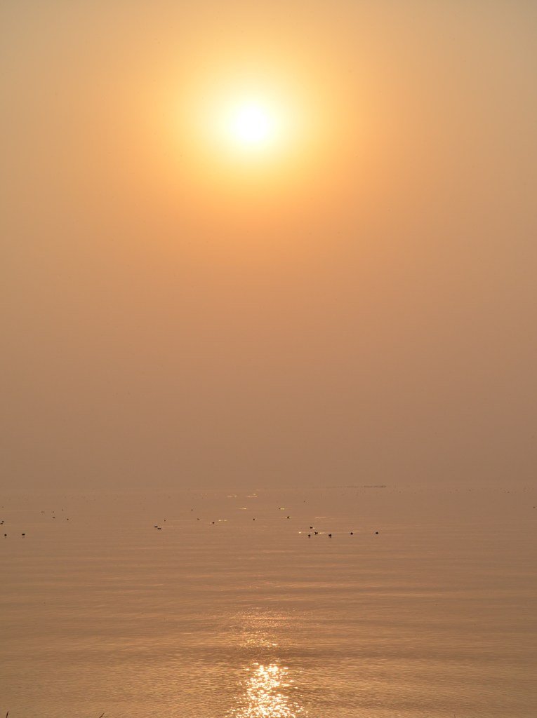 湖北の夕日