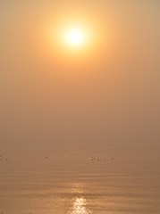 湖北の夕日