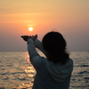 夕陽が落ちる！