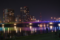 新潟夜景 萬代橋