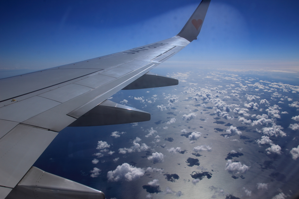 1.飛行機から