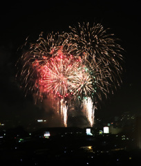 富士川サービスエリアから見えた花火(その2)