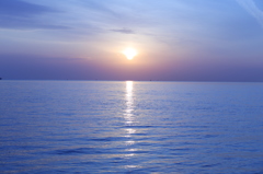 明石の冷たい夕焼け。