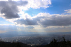 奈良盆地一望