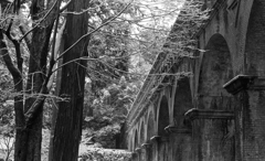 厳寒の水路閣