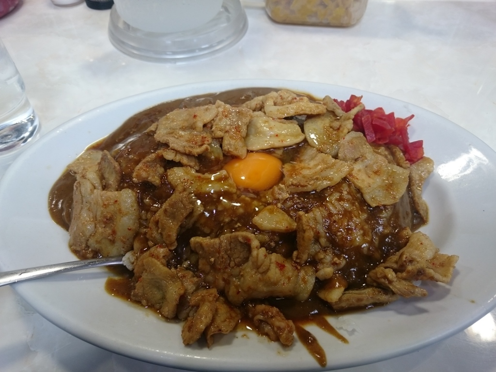横浜名物　バーグのスタミナカレー生