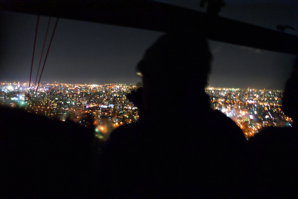 ロープウェイからの札幌市街の夜景