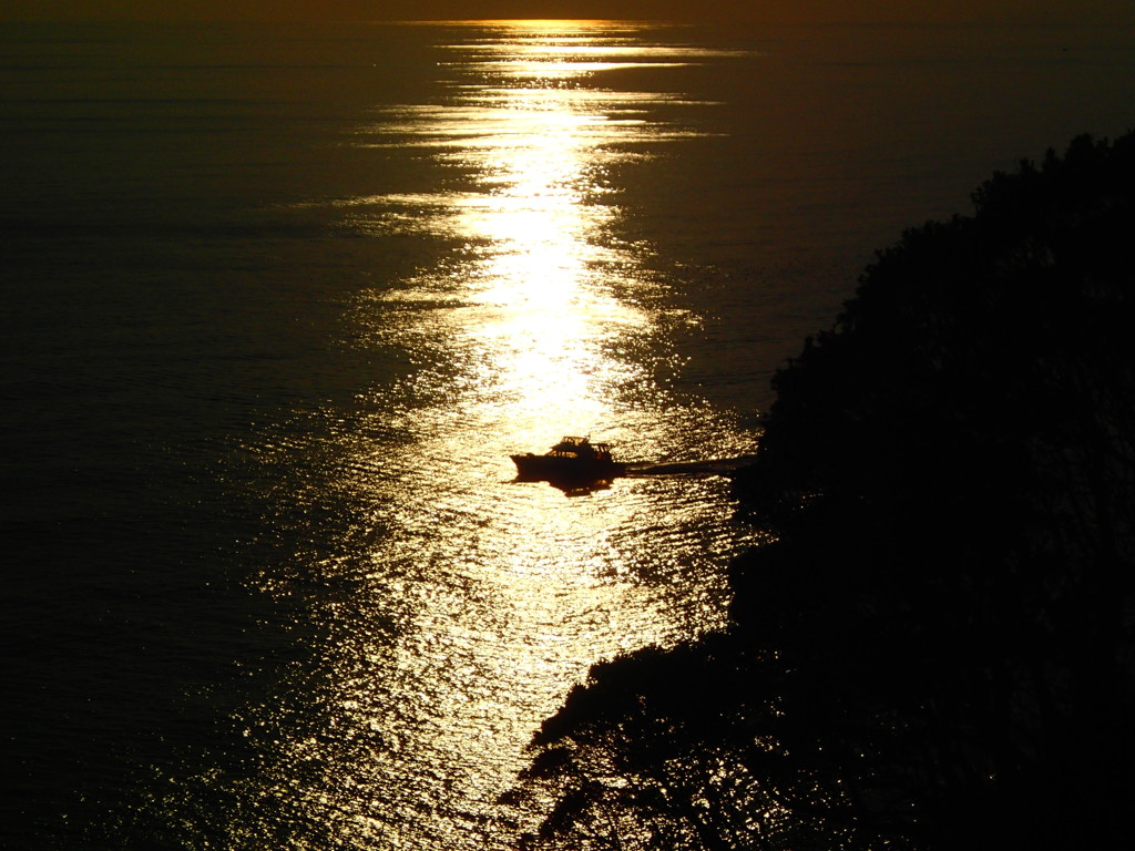 江の島、もうすぐ日没