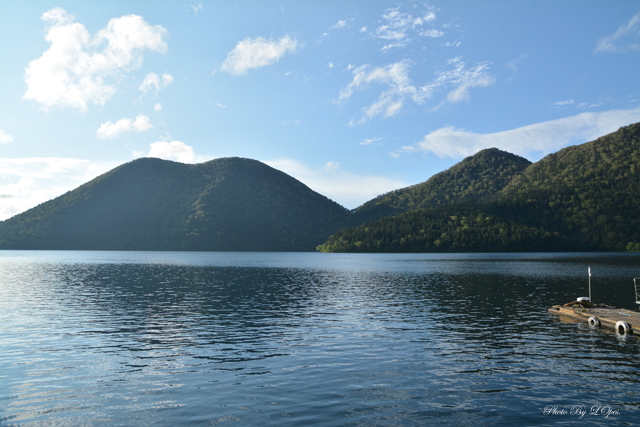 朝の然別湖
