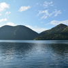 朝の然別湖