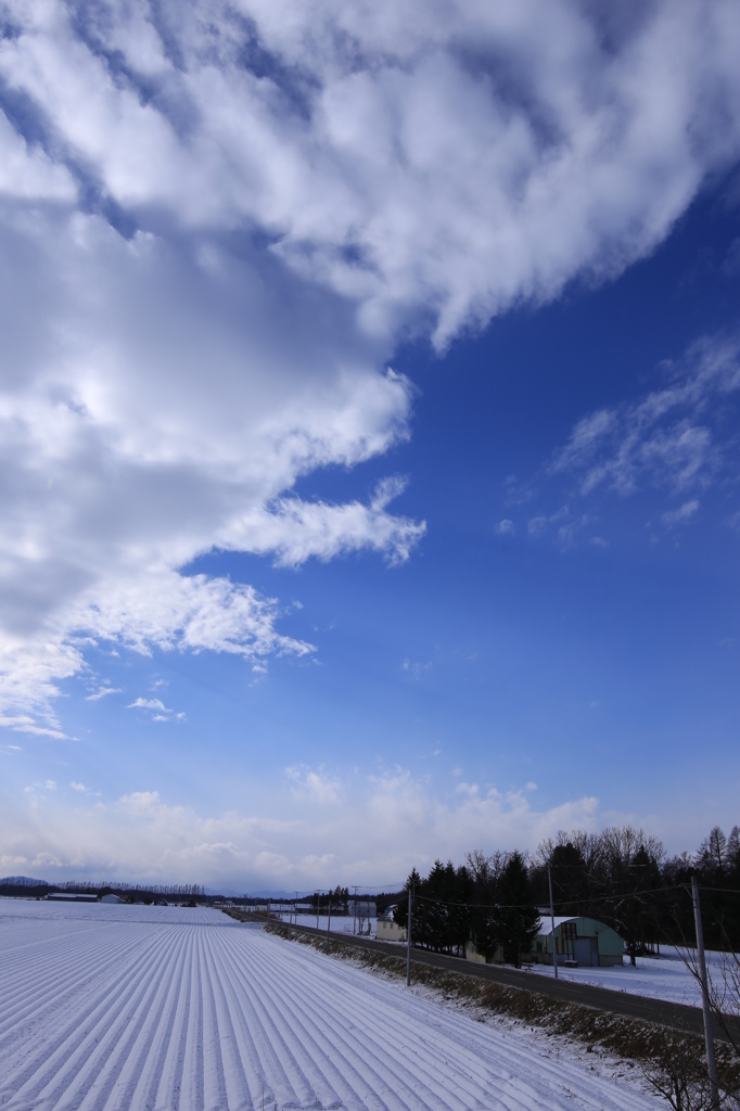 雪と青空