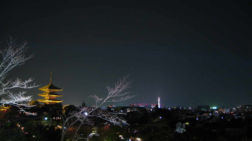 京都の街並みを眺めみる