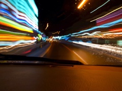 Rainy night drive