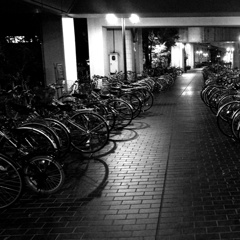 駐輪場（夜)