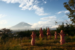 埴輪と富士山