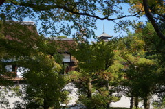 御殿から五重塔