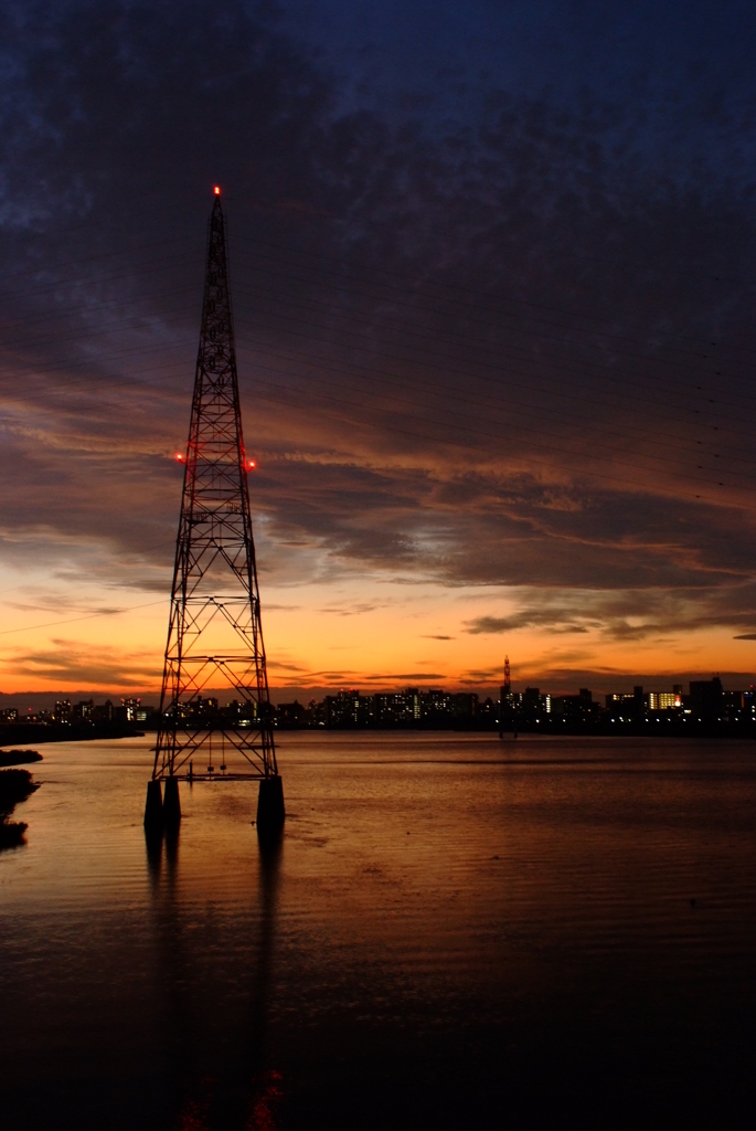夕暮れ