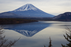 湖面の富士