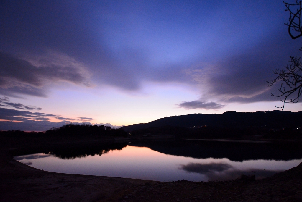 北山貯水池（夕暮れ）