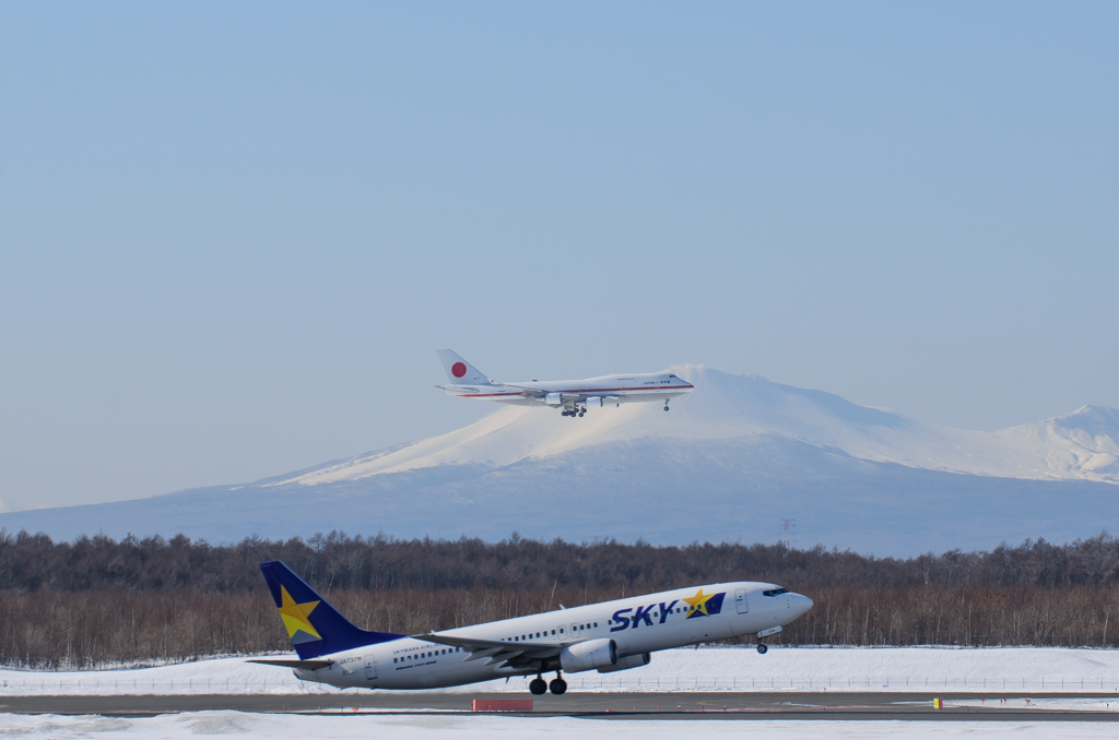 樽前山と政府専用機とスカイマーク