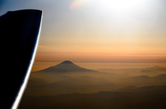 今日の翼と富士山